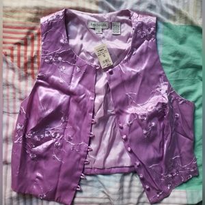 Vintage cropped Ann Taylor sleeveless blouse